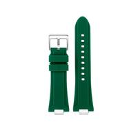 BEUAOCK Compatible With Tissot 1853 Super Player PRX Series T137.410/T137.407 Silicone Watchband 12mm, Men's Raised Silicone Strap For T137 Watch(Green-silver)