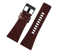 BEUAOCK Leather Watchband Compatible With Diesel Watch Belt DZ7257 1657 4323 7314 7313 7371 Leather Watch Chain Black 22 24 26 28 30 32mm(B-Dark brown black,28mm)