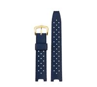 BEUAOCK Rubber Watch Strap Compatible With Cartier Pasha Series Watchband Notched Wristband Bracelet 20 * 10mm 20 * 12mm 20 * 15mm Men's Accessories(Blue gold,20mm-12mm)