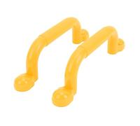 Beufee 1 Pair Safety Playground Handles, Large Professional Playground Safety Hand Grips Nonslip for Playset, Climbing Frame, Play House, Swing Set (Yellow)