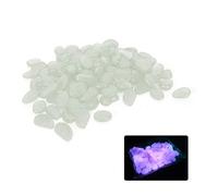 Beufee 100PCS Glow in the Dark Rocks, Glow in the Dark Stones Rocks for Outdoor Landscaping Luminous Stone for Walkways Driveway Yard (Original Color)
