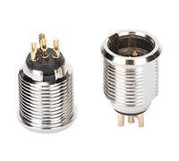 Beufee 10Pcs DIY 4 Pin Mini XLR Adapters, 4 Pin Mini XLR Male Socket Connector 4 Pin Panel Mount Jacks for Microphone Socket Sound Connector