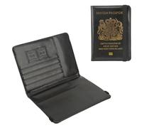 Beufee 2 Pieces British Passport Case, Travel Passport Holder Wallet with Elastic Belt Passport Case with Card and Ticket Slots for Women and Men