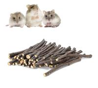 Beufee 200G Hamster Chew Toys, Apple Sticks Chinchilla Sticks Rabbit Chew Toys Hamster Chew Sticks Guinea Pig Molar Teeth Toy for Squirrels Parrots