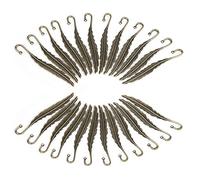 Beufee 24Pcs Feather Bookmarks Antique Bronze Metal Book Mark Handmade Stationery Gift for Adults Children Feather Book Marker for Book Lover, Handcraft Decor for Your Book
