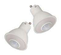 Beufee 2PCS GU10 LED Spotlight Bulb, GU10 smart Bulb Motion Sensor Light Bulbs 3000K 5W 500LM AC Warm Light Human Induction Replacement Bulb Detection Spotlight for Ceiling Corridor Porch