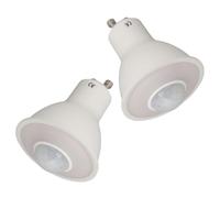 Beufee 2PCS GU10 LED Spotlight Bulb, Motion Sensor Light Bulbs 3000K 5W 500LM AC Warm Light Human Induction Replacement Bulb for Ceiling Corridor Porch