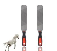 Beufee 2PCS Hoof Rasp, Horseshoe File 8 Inch Farrier Tools Carbon Steel Horse Hoof Trimming Tool with Flexible Handle for Horse