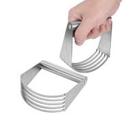 Beufee 2pcs Pastry Blender, Dough Blender Stainless Steel Pastry Cutter, Multi-Purpose Dough Blender Mixer Pizza Dough Blender Essential Baking Accessory, Silver