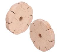 Beufee 2PCS Round Kumihimo Disk, Bracelet Knitting Disk Wooden 8 Slot Kumihimo Disk for Bracelet Making Rond Kumihimo Set for Braided Weaving Board