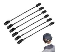Beufee 6PCS Hat Strap Clip, Cap Clips Hat Straps for Wind Black Cap Retainer Windproof Hat Clip Hat Accessories for Golfing Fishing Boating