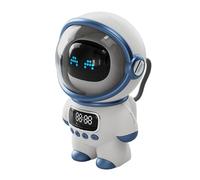 Beufee Astronaut Clock, Night Light Alarm Clock, Ai, Intelligent Voice Speaker, Astronaut Speaker, Alarm Clock, Minimalist Space Man Clock (White)