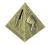 Beufee Bronze Egyptian Pyramid Model, Retro Metal Pyramid Figurine Statue, Classic World Famous Building Sculpture Ornament for Desktop Home Office Decoration Gift Souvenir