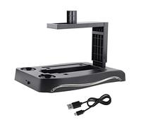 Beufee Charging Dock Controller, Charging Charger Dock Station Holder Bracket PS4 VR Headset Headphones Clear Holder with USB Cable