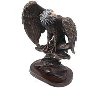 Beufee Eagle Statue, Eagle Figurines Bald Eagle Bronze Statue Resin Vintage Outdoor Home Decor Eagle Figurine