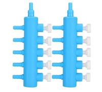 Beufee Fish Air Splitter, Aquarium Air Splitter Fish Tank Air Splitter Aquarium Tubing Connectors Air Pipe Distributor Oxygen Pump Adapter (One minute and five)