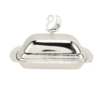 Beufee Fruit Tray, Stainless Steel Rectangle Retro Style Candy Serving Plate Serving Centerpiece Tray Serving Platters Metal Decorative Plate for Cupcake Display, 19x14x12.5cm/7.5x5.5x4.9in (Silver)
