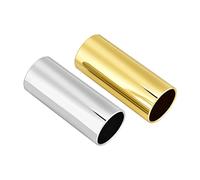 Beufee Guitar Slide, 2 Pieces Stainless Steel Slide for Electric Guitars Bass