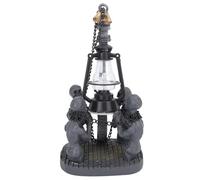 Beufee Halloween Decor Lamp, 4 Skulls Desk Lamp Small Table Lamp LED Decorative Lamp Nightstand Skull Statue Lamp for Bedroom Desk Horror Decor