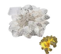 Beufee Heart Fairy Lights, 8.2 Ft 20 Led Heart Shaped String Lights Fairy Lights Decorative Light Copper Wire Fairy Lights for Party Christmas Decorations(Silver)