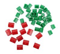 Beufee Hotel Game Replacement Pieces, 20 Red Houses and 60 Green Houses Game Plastic Hotels Houses Game Piece Supplement Accessories for Game