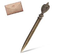Beufee Letter Opener, Vintage Letter Opener Knife Metal Envelope Opener Lightweight Hand Envelope Slitter Desk Office Letter Opener, 12.8cm