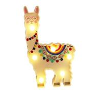 Beufee Llama Night Lights, 6 LED Light Cute Animal Shape Night Lamp LED Painted Llama Night Lamp LED Decoration Lamp for Christmas Party