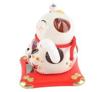 Beufee Lucky Cat Waving Arm, Wealth Welcoming Cat Ceramic Fortune Cat Good Luck Wealth Cat My Cat for Home Shop Store Business (Good fortune)