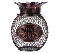 Beufee Metal Wine Cork Holder, Metal Wine Cork Display Holder Friut Shape Wine Cork Container Iron Decorative Wine Cork Cage Holder Collector Cork Storage Boxes Container Rustic Wine Stopper Collector