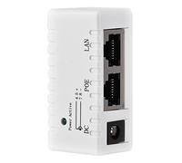 Beufee POE Injector Adapter, Powerline Ethernet Adapter POE Power Injector Powerline Network Adapters POE Splitter Power for Network(White)