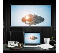 Beufee Projector Screen, Portable Foldable Design Projector Screen Indoor Outdoor Movie Screen White Sheet for Projector 16:9 Outdoor (60 in)