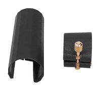 Beufee Saxophone Ligature, PU Leather Ligature Fastener with Plastic Mouthpiece Cover Fastener Mouthpiece Cove