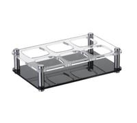 Beufee Shot Glass Holder, 6 Hole Shot Holder Tequila Acrylic Cocktail Glasses Serving Tray Whiskey Tequila Cup Rack for Club Family Party (#1)