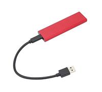 Beufee SSD Enclosure, M.2 Enclosure M.2 Usb Adapter External Nvme Enclosure M.2 NGFF SATa Adapter Box B Key B and M Key External Hard Drive Case for Win Xp/7/8(Red)