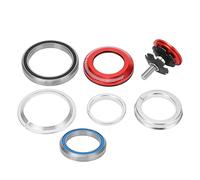 Beufee Tapered Headset, 42 52mm Bike Bearing Headset, Bike Front Fork For Bicycle Tapered or Straight Tube (Red)