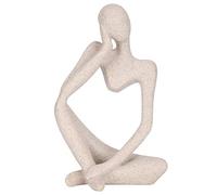 Beufee Thinker Style Abstract Sculpture, Sandstone Resin Statue Thinker Statue Collectible Figurines Sculptures Home Decor for Office Home Decor