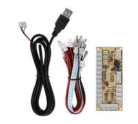 Beufee USB Encoder, Zero Delay USB Encoder USB Arcade Controller Encoder USB Core Board with Acrylic Crystal Case for Pc Fighting Games(822A)