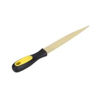 Beufee Wood File, Needle File Set Wood Rasps for Woodworking Shinto Rasp Machinist Tools with Soft Handle for Wood Leather Carving (Gold File 8 inches + Packaging Bag)