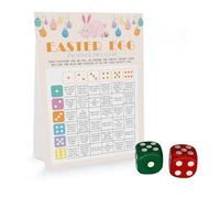 BEUFSE Easter Egg Dice Game, Egg Exchange Game with Two Dices for Easter, Easter Roll The Dice Game, Easter Party Game Supplies, Fun Easter Games for Family -STPD02