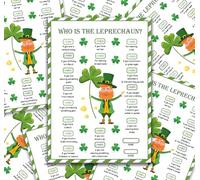 BEUFSE St Patricks Day Party Game, St Patrick's Day Who is Most Like A Leprechaun(30 Cards), St Patricks Day Activity for Home, St Patrick Classroom Activity, St Patricks Office Game-GXJL001