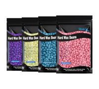 Beugo Hard Wax Beads, 4 X 100G Professional Wax Beads for All Body, Eyebrow, Armpit, Bikini, Back, Chest, Legs, Painless Hair Removal, Gifts for Women & Men (Rose + Lavender + Honey + Chamomile)