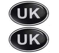 BeuInovia Technology UK Stickers for Car Europe - 2-Pack 3D Domed Oval UK Car Sticker, Brexit Compliant Resin Badge with Strong Adhesive, Weatherproof & UV Resistant for Driving in EU, France-7.8x5cm