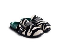 Beulah Animal Print Leather Clogs, Brown, 8.5 UK