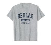 Beulah Michigan MI Vintage Athletic Sports Design T-Shirt