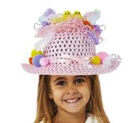 Beulahziba Mart Easter Bonnet For Girls - Make Your Own Easter Bonnet Hat with Decorations Kit - Easters Hat Gifts for Kids, Arts and Crafts for Kids