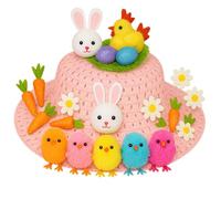 Beulahziba Mart Easter Bonnet Kit for Girls - Make Your Own Easter Bonnet Hat with Complete Decorations Kit - Arts and Crafts, Easter Hat Making Kit Gifts for Kids