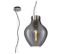Beulas Single Light Large Ceiling Pendant - Polished Chrome, Smoked