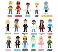 BEUNITONE 103 Pcs Career Dress-Up Felt Pieces Preschool Career Community Helpers Learning Felt Community Helpers Flannel Graph Felt Board Story Sets for Early Learning Storytelling Activity Kits