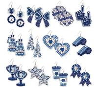 BEUNITONE 12 Pairs Game Day Diamond Art Painting Earring Making Kits, Multi-Sport Theme Crystal Art Earrings DIY Handmade Jewelry for Sports Events and Gift Giving for Sports Fans and Team Supporters