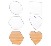 BEUNITONE 4 Pack Coaster Template,Clear Acrylic Templates,Woodworking Router Templates, 4 Shapes Irregular Template,Perfect for Tabletop Protection and Cup Accessories Display(6mm Thick)